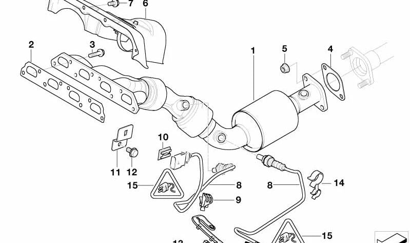 Junta de escape sin amianto OEM 11621174968 para MINI R50, R52, R53 (One, Cooper) con motor W10. Compatible con modelos manuales y automáticos. Original MINI.