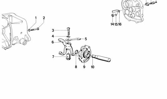 Tornillo de fijación M8x40 OEM 23311230094 para BMW E30, E34, E36, E39, E46, E60, E61, E90, E91, E92, E93, F10, F11, F30, F31, F34, X1, X3, X5, Z3, Z4. Original BMW.
