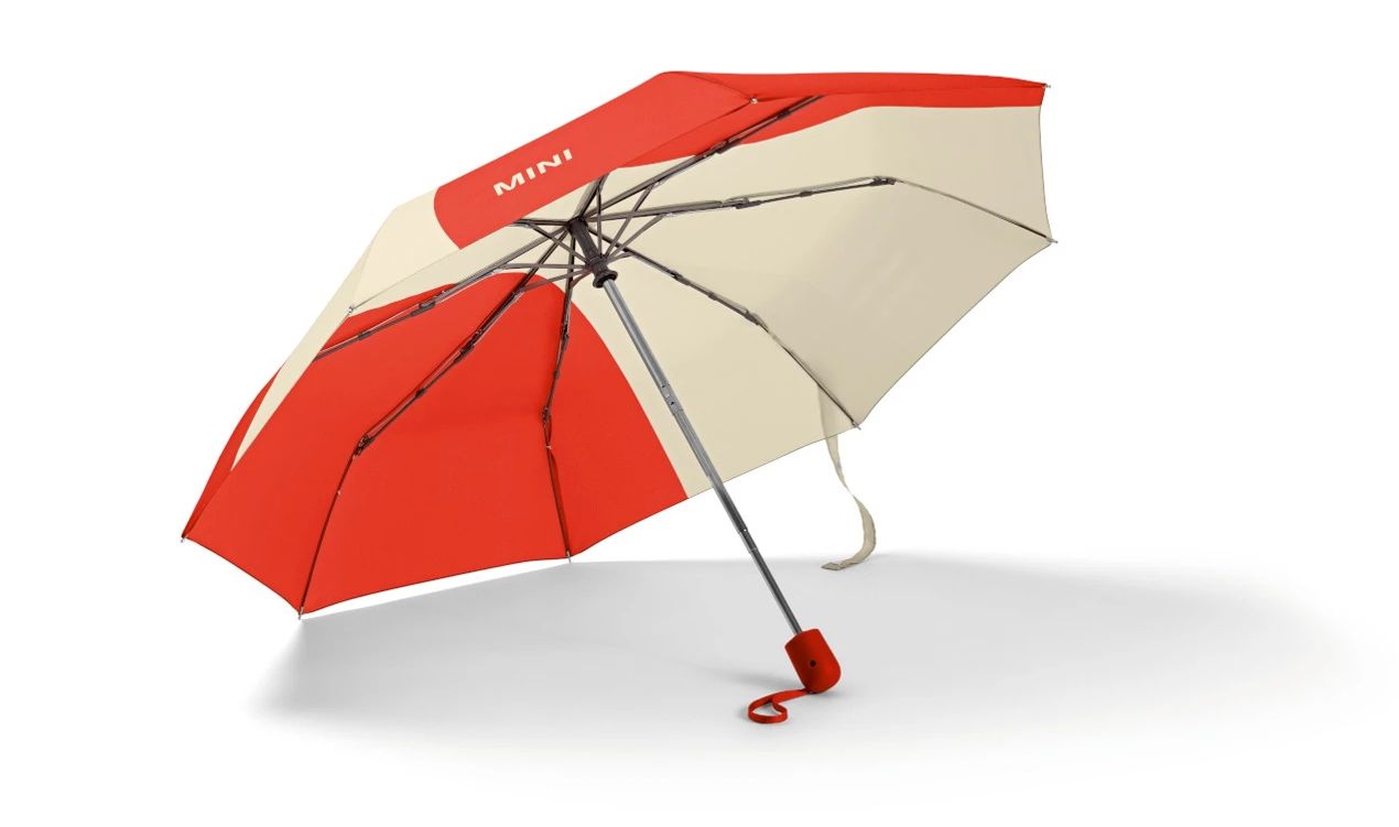 Cor Design Guarda-chuva dobrável com detalhes de rosto OEM 80235B320F4 para MINI. MINI originais.