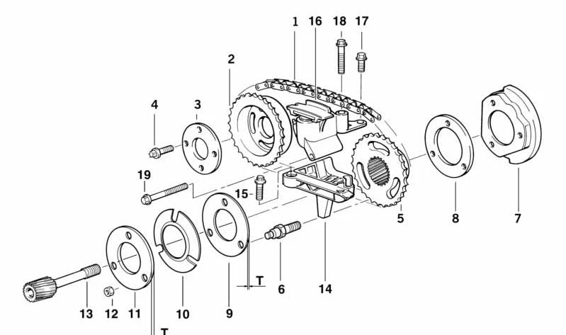 Support washer for BMW E36, E34, E39, E38 (OEM 11361403823). Genuine BMW.