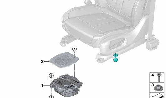 Subwoofer central OEM 65132622512 para BMW G05, G06. Original BMW.