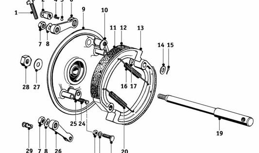 OEM fixing screw 34112060121 for BMW E81, E87, E88, E90, E91, E92, E93, E60, E61, E63, E64, E70, E71, E72, F01, F02, F06, F07, F10, F11. Original BMW.