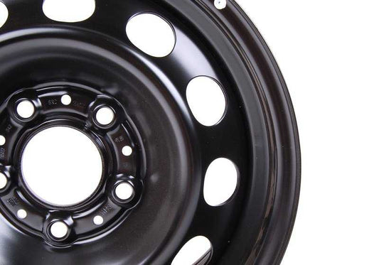 Roda de aço de 15 polegadas OEM 36111095004 para BMW série 3 E46 (1997-2006), compatível com eixo dianteiro e traseiro. BMW genuíno.