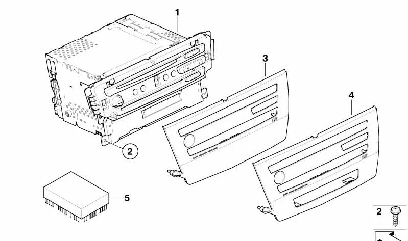 Cubierta de botón Start/Stop OEM 65836958410 para BMW E90, E91, E92, E93. Original BMW.