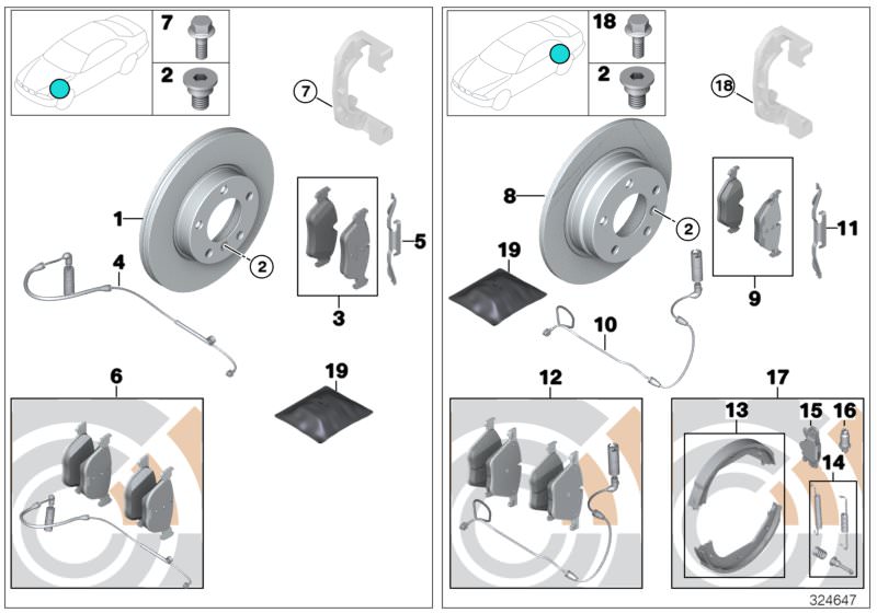Disco de freno trasero OEM 34216855002 para BMW E81, E87, E90, E92, E93 (118i, 120i con motor N43/N46). Compatible con cambio manual y automático. Medidas: 296x10,5 mm. Original BMW.