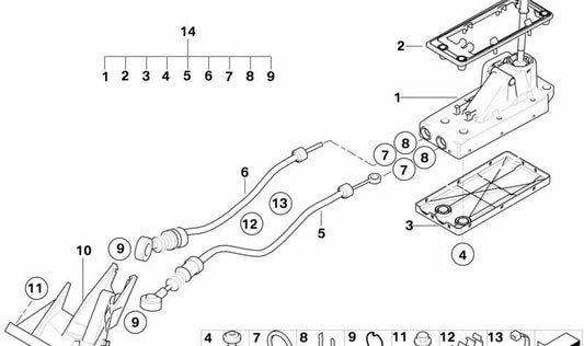 Pomo de cambio de marchas OEM 25117527267 para MINI R50, R52, R53. Original MINI.