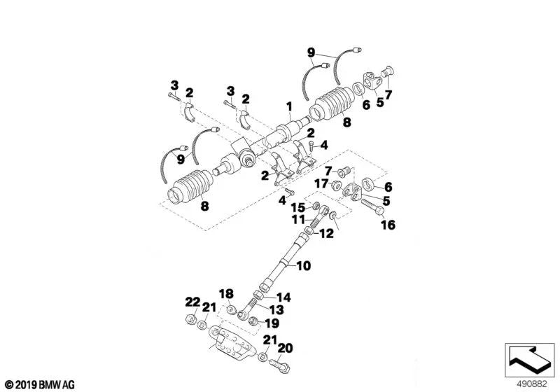 Gabelstück für BMW E46, F30 (OEM 31112485919). Original BMW.