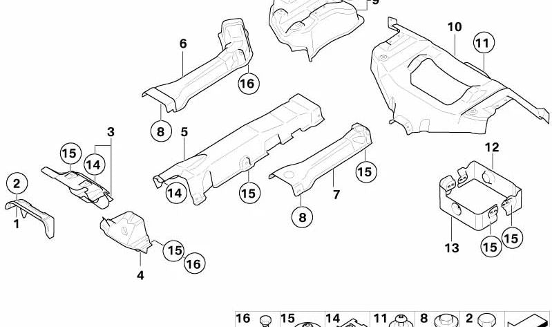 Escudo térmico varillas de cambio OEM 51487053476 para MINI R50, R52 (Cooper, One, Cabrio)… y más. Original MINI.