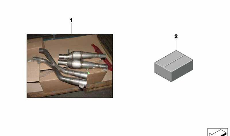 Catalizador con tubo en X OEM 18301403984 para BMW E36 318iS. Compatible con modelos fabricados entre 01/1994 y 12/1994. Pieza original BMW.