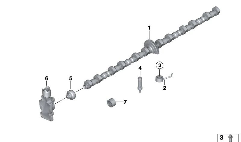 Eje excéntrico OEM 11377515868 para BMW Serie 1 E81,E82,E87,E87N,E88 · Serie 3 E90,E90N,E91,E91N,E92,E92N,E93,E93N · Serie 5 E60,E60N,E61,E61N,F10,F11,F18,F18N · más modelos. Pieza original BMW.