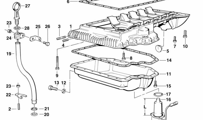 Sensor de nivel de aceite OEM 12611406609 para BMW E36, E39, E38, Z3. Original BMW.