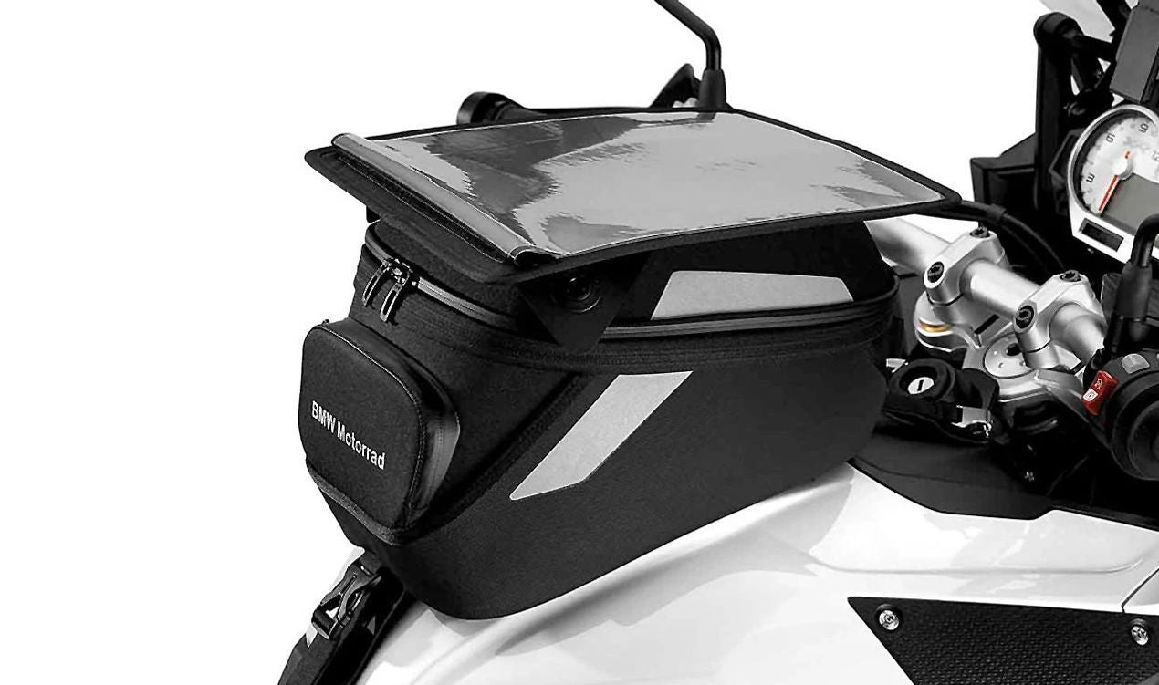 Bolsa sobredepósito con compartimento para mapas OEM 77458561547 para BMW Motorrad S 1000 XR (K49). Original BMW Motorrad.