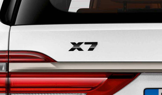 Glossy black badge for BMW X7 G07, G07N (OEM 51142472843). Original BMW