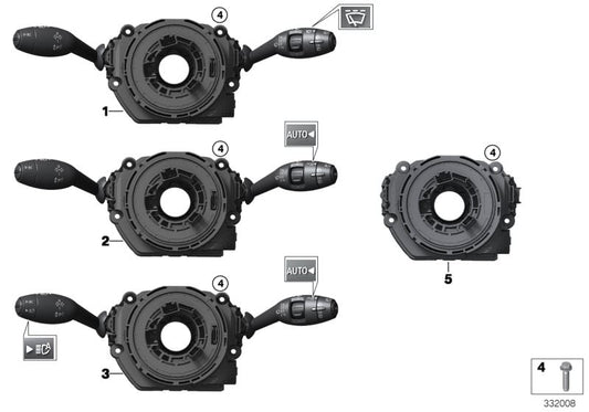 Cinta de reloj OEM 61316992509 para BMW F20, F21, F22, F23, F30, F31, F32, F33, F34, F35, F36, F39, F45, F46, F48, F52, F54, F55, F56, F57, F60, F15, F16, F25, F85, F86, I01, I12, I15. Original BMW.