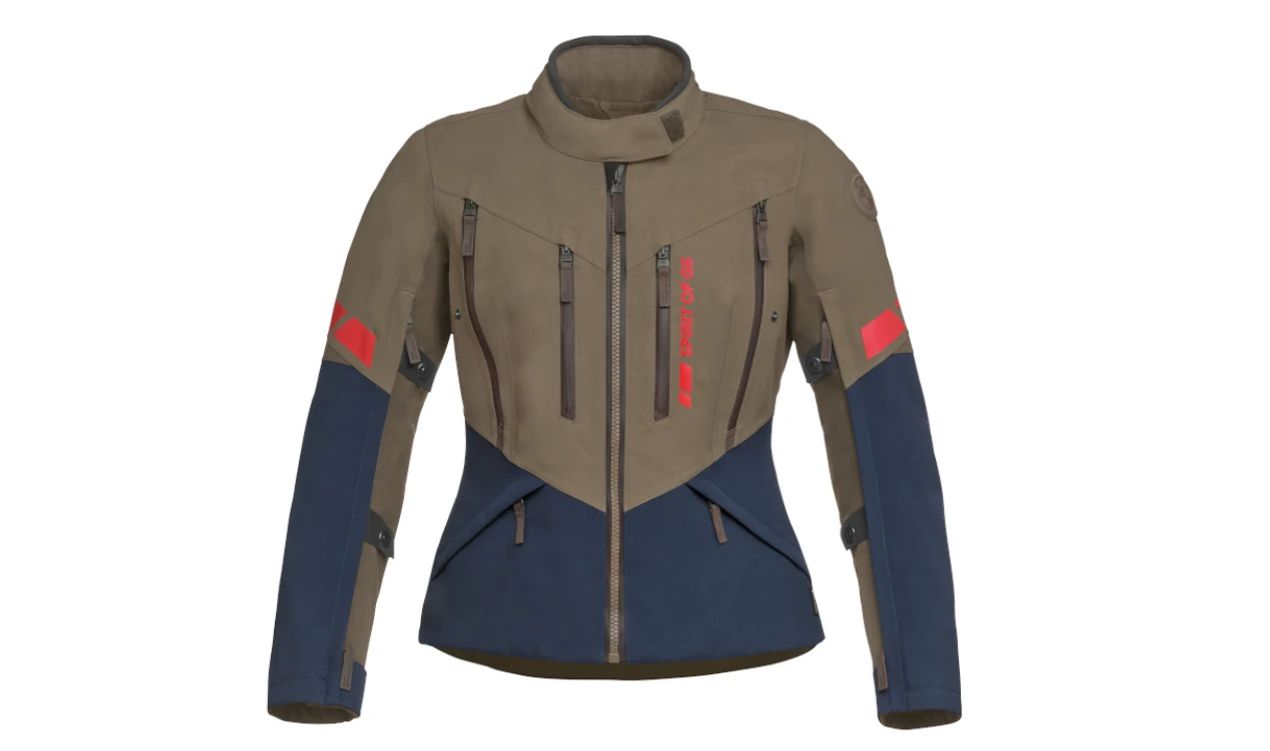 Chaqueta GS Namib Gore-Tex caqui talla 46 OEM 76135A80B22 para motos BMW. Original BMW Motorrad.