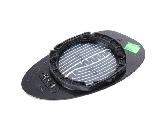Flat left heated mirror glass for BMW Z4 E85, E86 (OEM 51167112585). Original BMW.