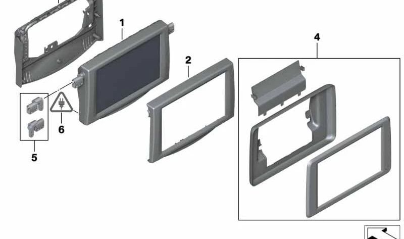 Central Monitor Screen OEM 65509294912 für BMW F07, F10, F11, F18, F01, F02, F15, F85, F16, F86. Original BMW.