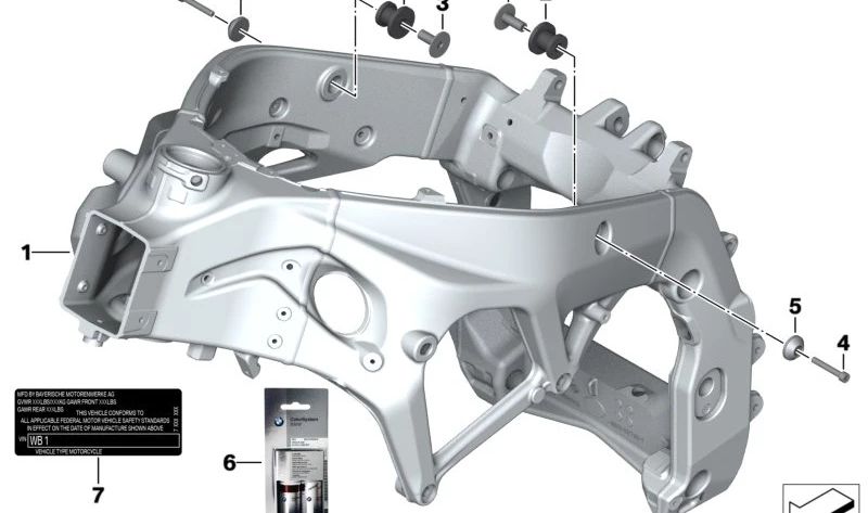 Casquillo OEM 16117718066 para motos BMW R1200GS, HP4, S1000RR, S1000XR, HP4 Race. Original BMW Motorrad.