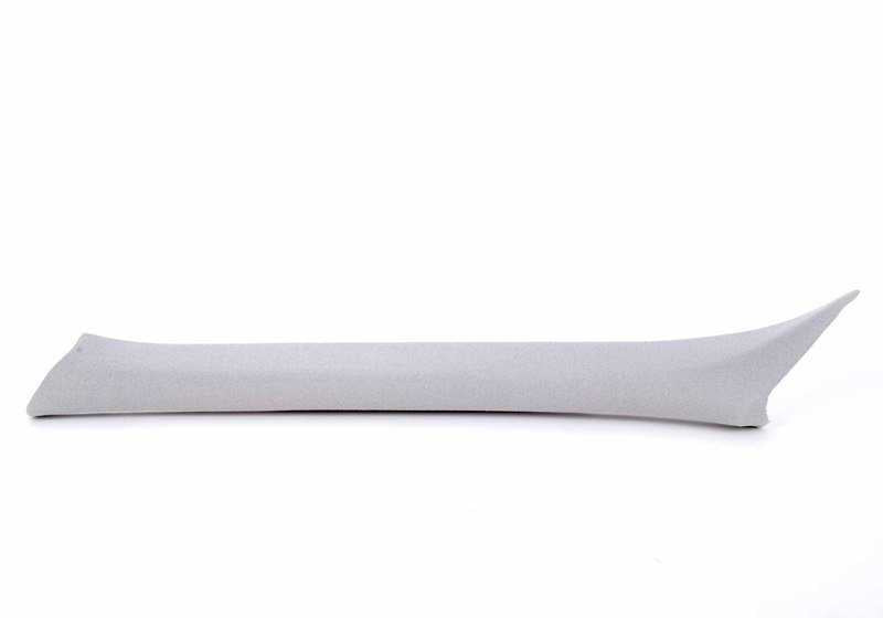 Tapa embellecedora izquierda del parabrisas OEM 51438173497 para BMW E36 {316i, 318i, Coupé, Compact, Touring, Cabrio, Berlina}. Color gris. Recambio original BMW.
