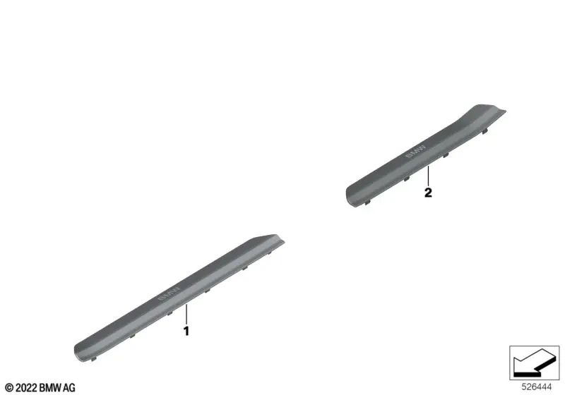 Rechtser Illored -Eintragsverzierer für die BMW 7 G70 -Serie (OEM 51479870762). Original BMW.