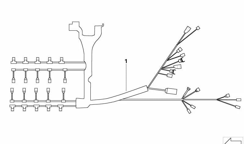 Engine wiring harness for BMW E60, E61N, E63, E64 (OEM 12517838823). Original BMW