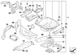 Soporte de amortiguador trasero OEM 41118243227 para BMW Serie 3 E46. Original BMW.