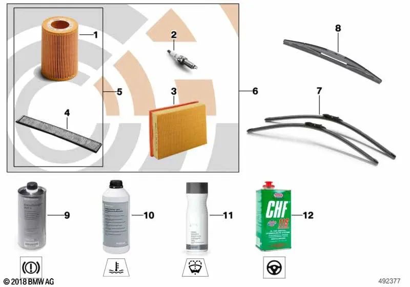 Filtro de óleo OEM 11427953129 para BMW E81, E87, F20, F30, E60, X5, X6, Z4... e muito mais. BMW genuíno.