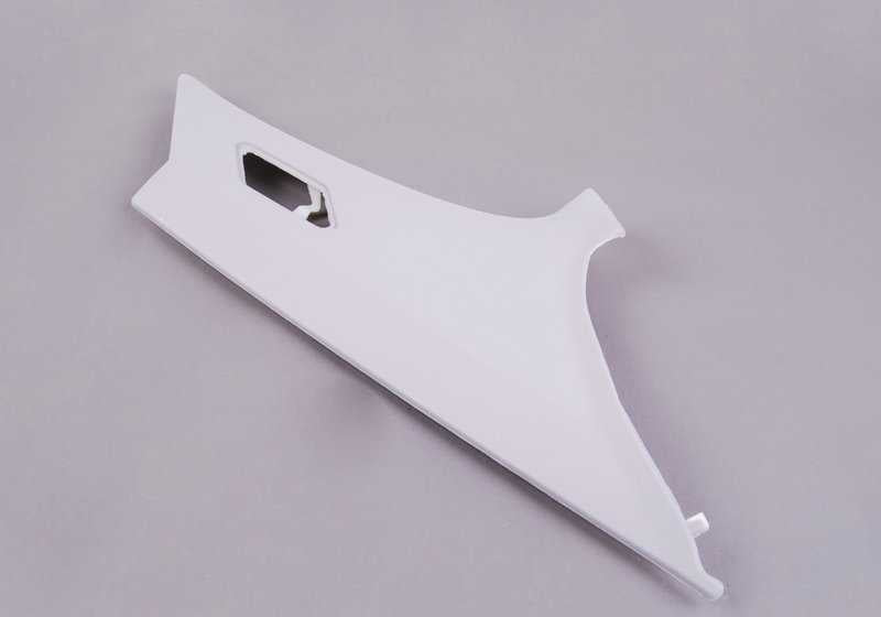 Paramento columna trasera izquierda OEM 51438222627 para BMW Serie 3 E46 (316Ci, 318Ci, 318i...) en color HELLGRAU. Original BMW.