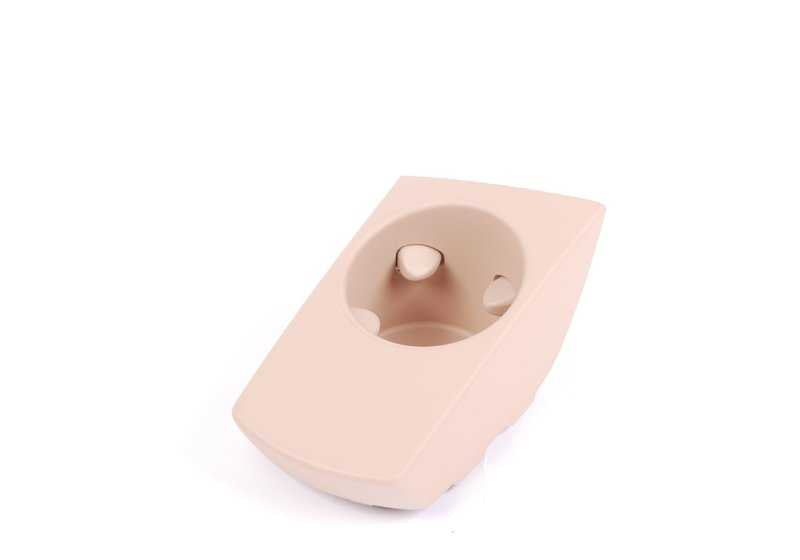 Portavasos central sandbeige OEM 51163404802 para BMW X3 E83, E83N. Original BMW.