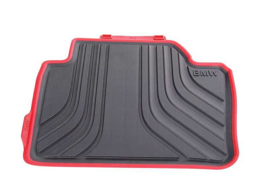 Alfombrillas de goma para todo clima OEM 51472219803 para BMW F30, F31, F80, F36. Juego trasero. Original BMW.