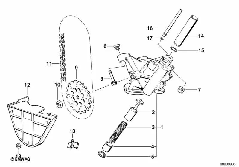 Corrente de distribuição OEM 11417577657 para BMW Série 7 E38 e Série 8 E31. BMW genuíno.