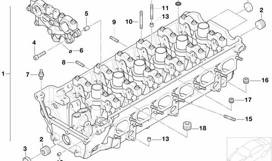 Tornillo de cierre para BMW Serie 3 E46, E90, E92, E93, Serie 5 E60, E61N, Serie 6 E63, E64, Z4 E85, E86 (OEM 11127519566). Original BMW