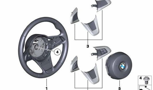 Volante deportivo de cuero OEM 32306794923 para BMW Z4 E89. Repuesto original BMW.