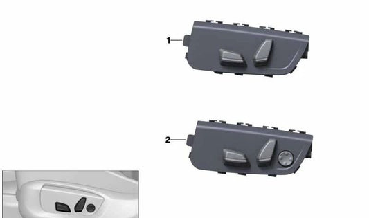 ELECTRICAL ADJUSTMENT SWITCH RIGHT SEAT OEM 61319347418 FOR BMW F15, F16. Original BMW.