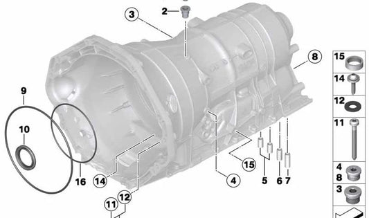Vis torx avec planche OEM 24317601229 pour BMW E90, E91, E92, E93, E60, E61, E63, E64, E65, E66, F01, F02, E83, E53, E70, E71. BMW d'origine.