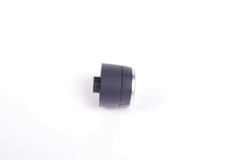 Botón cromado mando radio OEM 65129185188 para BMW X3 E83 (modelos 1.8d, 2.0d, 2.0i, 2.0sd). Compatible con radios Business CD, Basic CD, Navigation y CID. Original BMW.