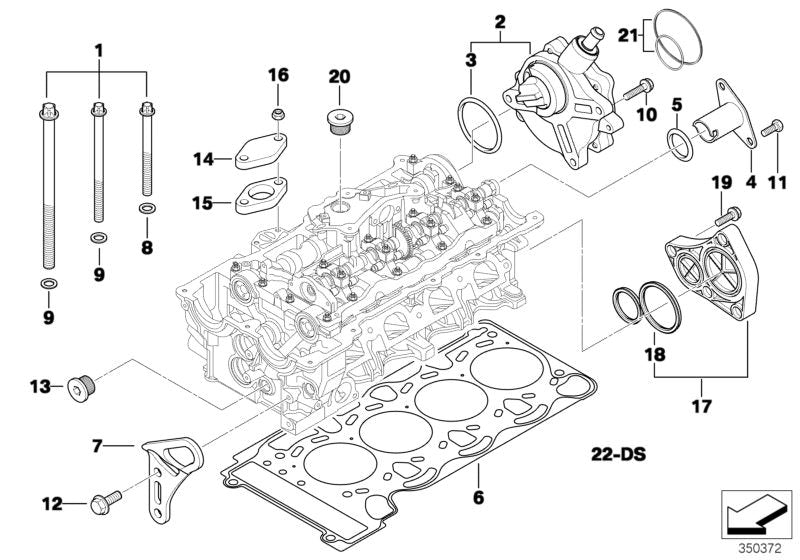 Juego de juntas bomba de vacío OEM 11668626471 para BMW E81, E82, E87, E88, E46, E90, E91, E92, E93, E60, E84, E83, E85. Original BMW. Ideal para mantener el sistema de vacío sin fugas.