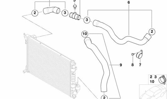 OEM -Kältemittel -Rohr 171275556614 für Mini R52 Cabrio, R53 Cooper S. Original Mini.