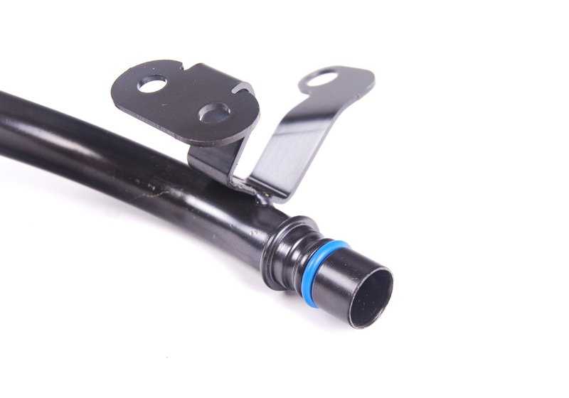 Tubo guía del nivel de aceite OEM 11430867233 para MINI R52 (Cooper) y R53 (Cooper S, JCW). Compatible con modelos con cambio manual y automático. Original MINI.