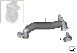 Tubo flexible de ventilación OEM 11157625259 para BMW i8 I12, I12 LCI, I15. Original BMW.