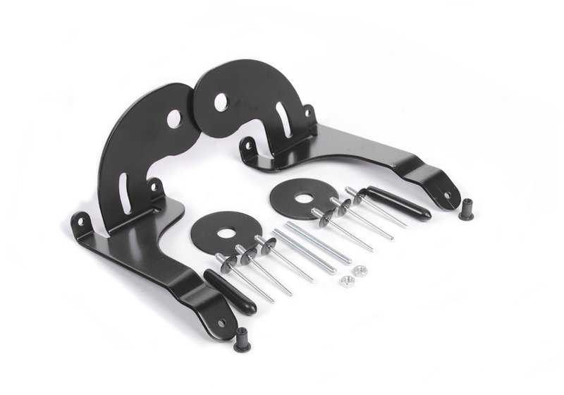 Kit de fijación OEM 63120137304 para MINI R50, R52, R53 (Cooper, One) con cambio manual o automático. Compatible con modelos de 2001 a 2008. Original MINI. Ideal para montaje de faros auxiliares.