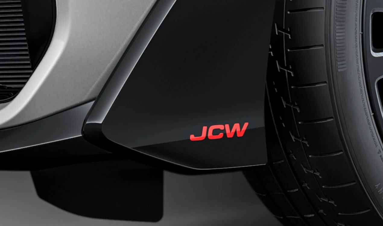 Juego de adhesivos JCW Chilli Red OEM 82145B57F25 para MINI F66, F65, Cabrio F67... y más. Original MINI.