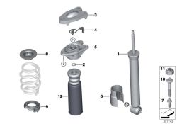 Amortiguador trasero VDC OEM 37106887789 para BMW X1 F48, F48 LCI. Original BMW.