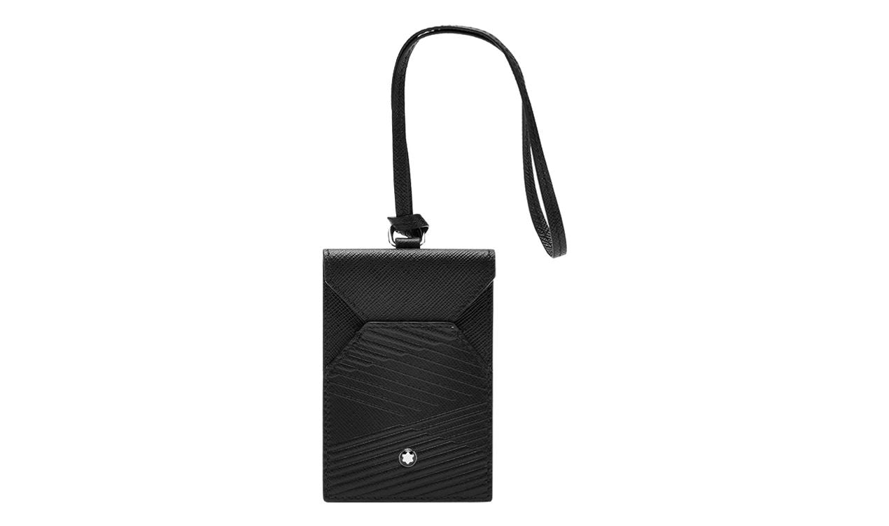 Etiqueta de equipaje Montblanc de piel OEM 80215A8F290 para BMW {todos los modelos}. Accesorio original y elegante de cuero saffiano con tarjeta oculta. Original BMW.