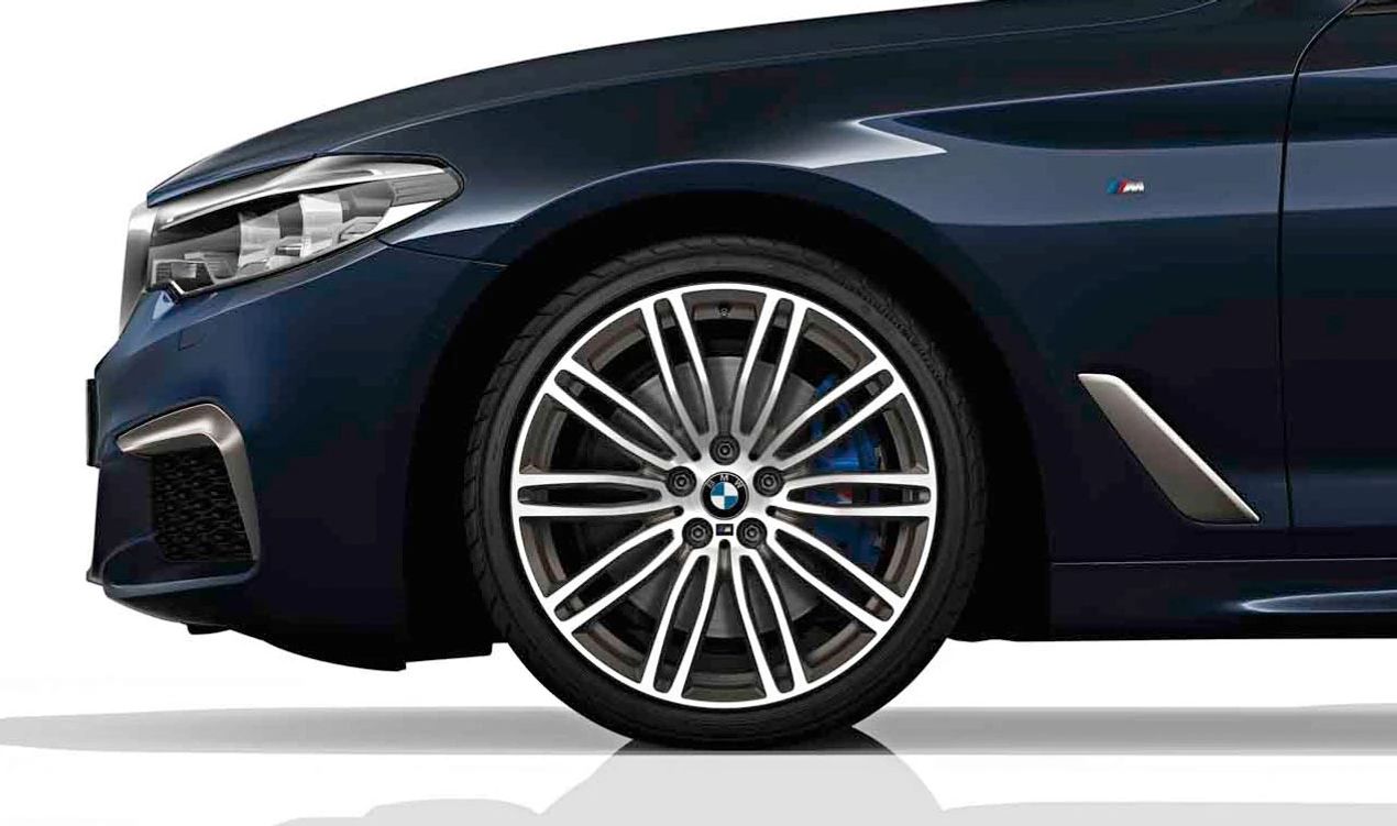 Original Aluminium -Reifen BMW 19 "M Doppelradio 664 OEM 36117855084 für BMW G30 und G31 (Serie 5).