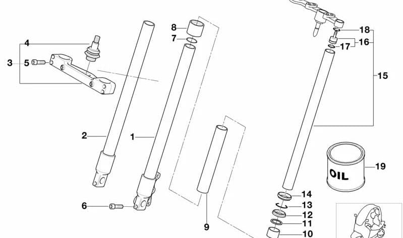 Tornillo de culata M8x35 OEM 07119901027 para BMW E30, E36, E46, E39, E38, E53, E52 y motos BMW R21, R22, R28, K41, C1. Original BMW Motorrad y BMW.