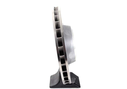 Disco de freno ventilado y perforado izquierdo OEM 34112282805 para BMW E60, E61, E63, E64. Original BMW.