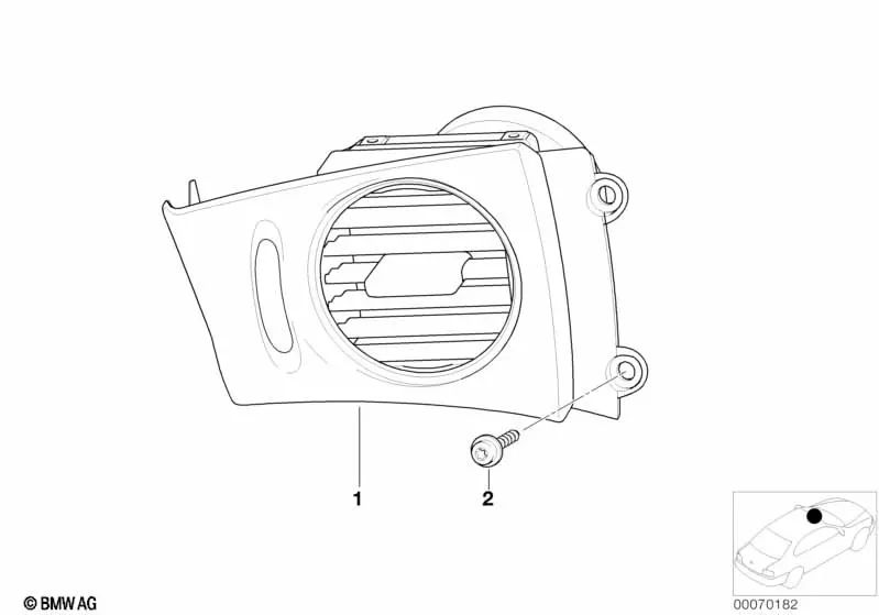 Rejilla de aire fresco izquierda para BMW Serie Z8 E52 (OEM 64226902471). Original BMW