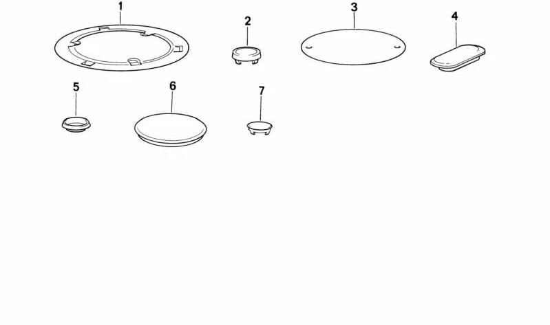 OEM closing plug 51711904843 for BMW E30, E34, E32, E46, Z1. Original BMW piece. Ideal for body, doors and hood. Diameter 23 mm. Authentic replacement for a perfect adjustment.
