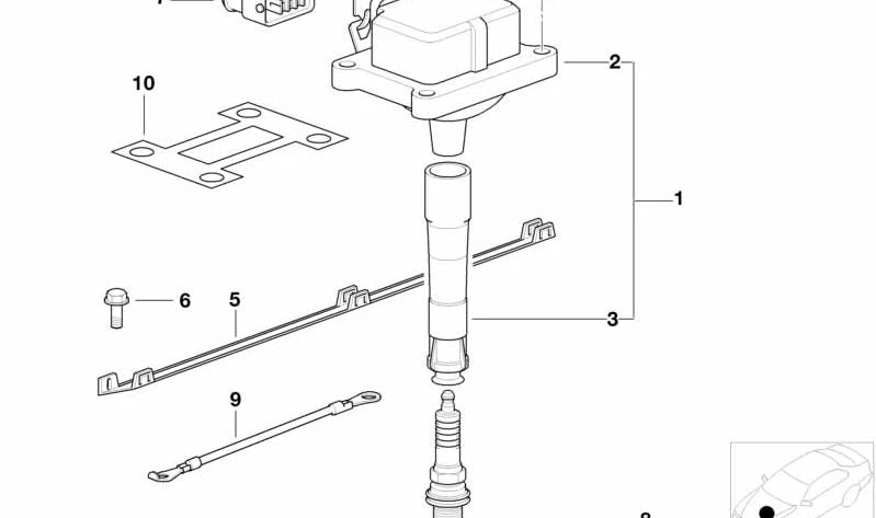 Bujía de encendido OEM 12121405274 para BMW E30, E32, E34, E36, Z3. Original BMW.